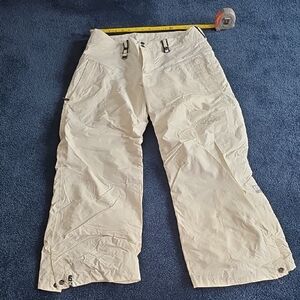 Women's Cream Wide Leg Ski Pants